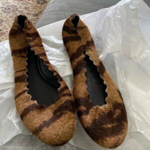 Brown and Black Patterned Flats